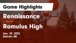 Renaissance  vs Romulus High Game Highlights - Jan. 29, 2022