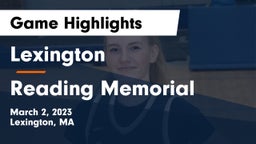 Lexington  vs Reading Memorial  Game Highlights - March 2, 2023