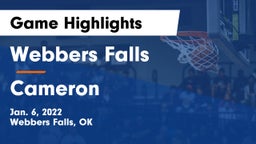 Webbers Falls  vs Cameron Game Highlights - Jan. 6, 2022