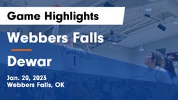 Webbers Falls  vs Dewar  Game Highlights - Jan. 20, 2023