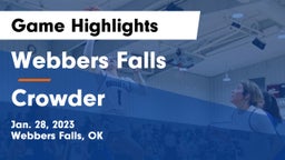 Webbers Falls  vs Crowder   Game Highlights - Jan. 28, 2023