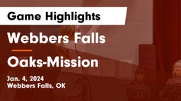 Webbers Falls  vs Oaks-Mission  Game Highlights - Jan. 4, 2024