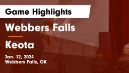 Webbers Falls  vs Keota  Game Highlights - Jan. 12, 2024