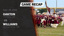 Recap: Oakton  vs. Williams  2016