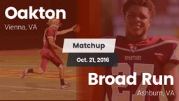 Matchup: Oakton  vs. Broad Run  2016
