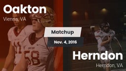 Matchup: Oakton  vs. Herndon  2016