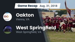 Recap: Oakton  vs. West Springfield  2018