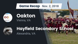 Recap: Oakton  vs. Hayfield Secondary School 2018