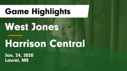 West Jones  vs Harrison Central  Game Highlights - Jan. 24, 2020