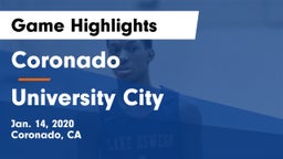 Coronado  vs University City Game Highlights - Jan. 14, 2020