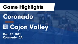 Coronado  vs El Cajon Valley  Game Highlights - Dec. 22, 2021
