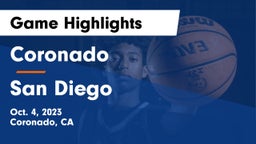 Coronado  vs San Diego  Game Highlights - Oct. 4, 2023