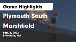 Plymouth South  vs Marshfield  Game Highlights - Feb. 1, 2022