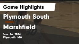 Plymouth South  vs Marshfield  Game Highlights - Jan. 16, 2024
