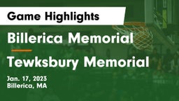 Billerica Memorial  vs Tewksbury Memorial Game Highlights - Jan. 17, 2023