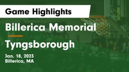 Billerica Memorial  vs Tyngsborough  Game Highlights - Jan. 18, 2023