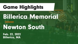 Billerica Memorial  vs Newton South  Game Highlights - Feb. 22, 2022
