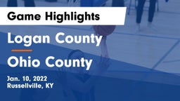 Logan County  vs Ohio County  Game Highlights - Jan. 10, 2022