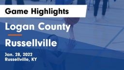 Logan County  vs Russellville  Game Highlights - Jan. 28, 2022