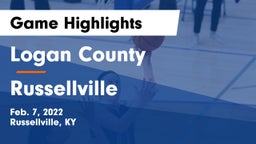 Logan County  vs Russellville  Game Highlights - Feb. 7, 2022