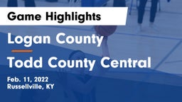 Logan County  vs Todd County Central  Game Highlights - Feb. 11, 2022