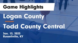 Logan County  vs Todd County Central  Game Highlights - Jan. 13, 2023