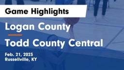 Logan County  vs Todd County Central  Game Highlights - Feb. 21, 2023