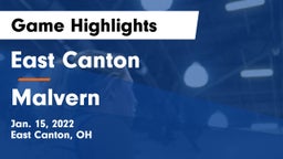 East Canton  vs Malvern  Game Highlights - Jan. 15, 2022