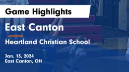 East Canton  vs Heartland Christian School Game Highlights - Jan. 13, 2024