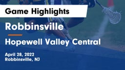 Robbinsville  vs Hopewell Valley Central  Game Highlights - April 28, 2022