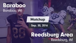 Matchup: Baraboo  vs. Reedsburg Area  2016