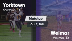 Matchup: Yorktown  vs. Weimar  2016
