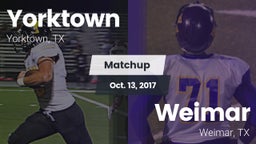 Matchup: Yorktown  vs. Weimar  2017