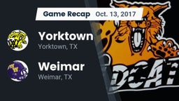 Recap: Yorktown  vs. Weimar  2017