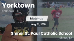 Matchup: Yorktown  vs. Shiner St. Paul Catholic School 2018