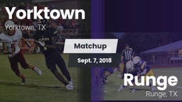 Matchup: Yorktown  vs. Runge  2018