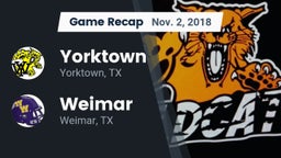 Recap: Yorktown  vs. Weimar  2018