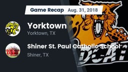 Recap: Yorktown  vs. Shiner St. Paul Catholic School 2018