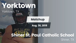 Matchup: Yorktown  vs. Shiner St. Paul Catholic School 2019