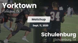 Matchup: Yorktown  vs. Schulenburg  2020