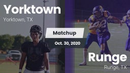 Matchup: Yorktown  vs. Runge  2020
