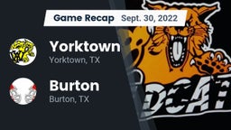 Recap: Yorktown  vs. Burton  2022