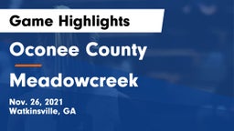 Oconee County  vs Meadowcreek Game Highlights - Nov. 26, 2021