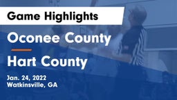 Oconee County  vs Hart County  Game Highlights - Jan. 24, 2022