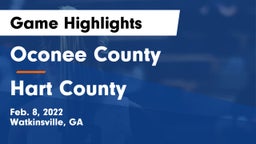 Oconee County  vs Hart County  Game Highlights - Feb. 8, 2022