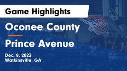 Oconee County  vs Prince Avenue  Game Highlights - Dec. 8, 2023