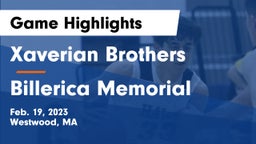 Xaverian Brothers  vs Billerica Memorial  Game Highlights - Feb. 19, 2023