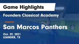 Founders Classical Academy vs San Marcos Panthers Game Highlights - Oct. 29, 2021