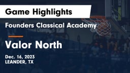 Founders Classical Academy vs Valor North Game Highlights - Dec. 16, 2023