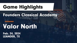 Founders Classical Academy vs Valor North Game Highlights - Feb. 24, 2024